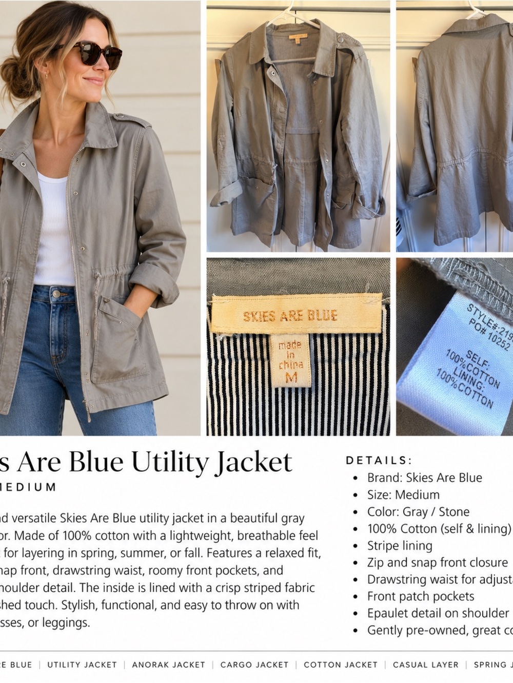 Skies Are Blue Utility Jacket